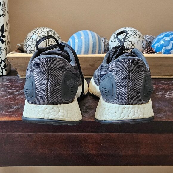 Adidas Men's PureBoost Knit Running Shoes, Gray, Sz 13 - Picture 5 of 16